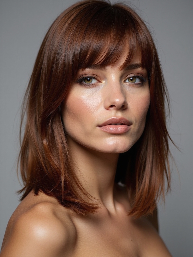 angled bob modern hairstyle