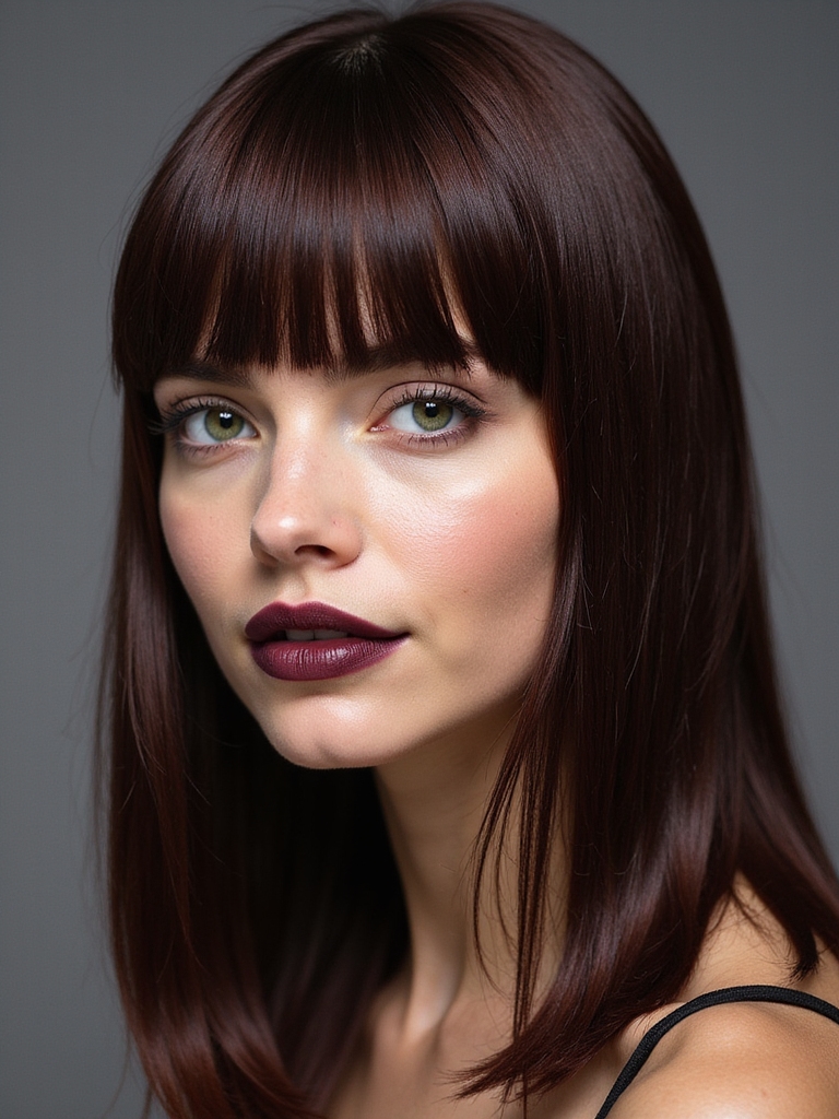 blunt bangs for boldness