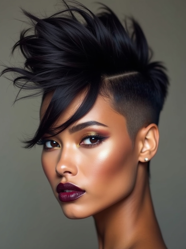 bold adventurous faux hawk