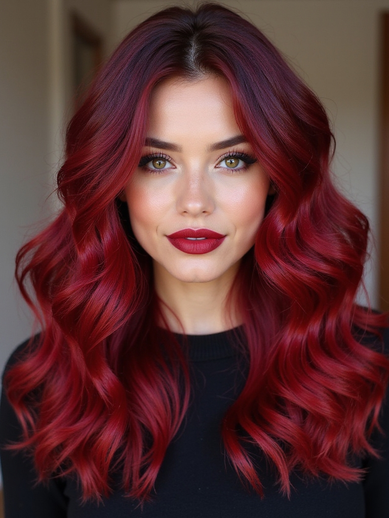 bold red hair transformation