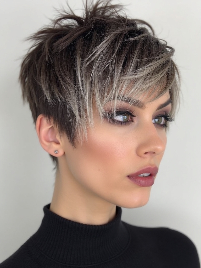 bold textured pixie cut