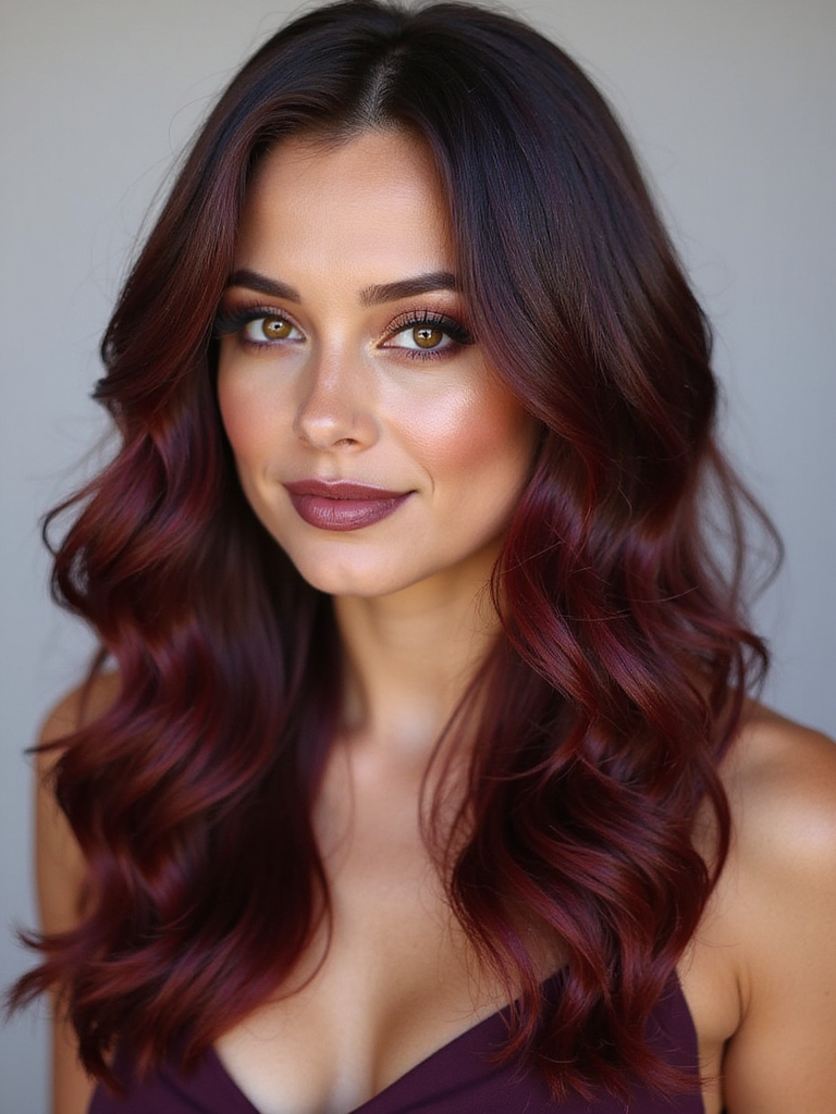 burgundy elegance in hair
