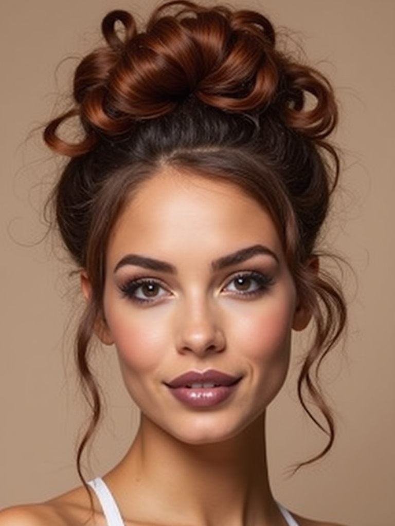 casual tousled curly updos