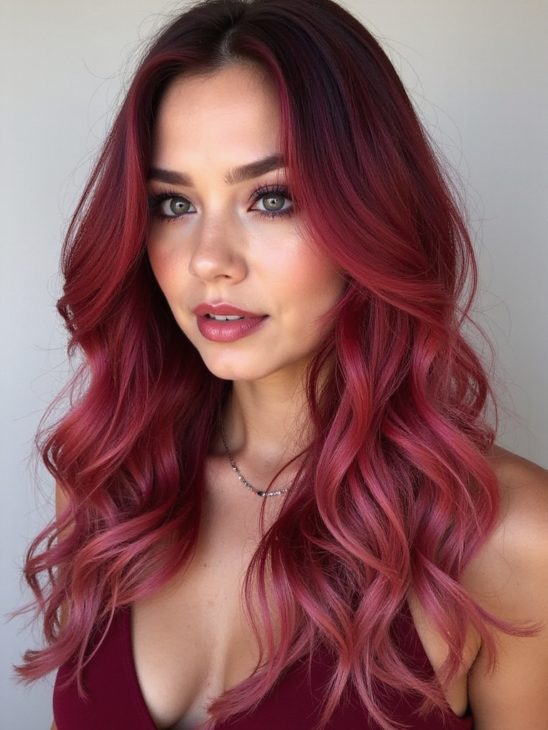 charming sunset inspired hair color