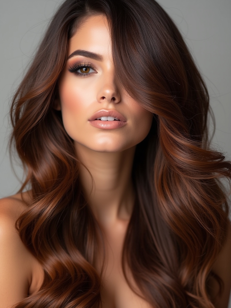 chestnut brown hair beauty