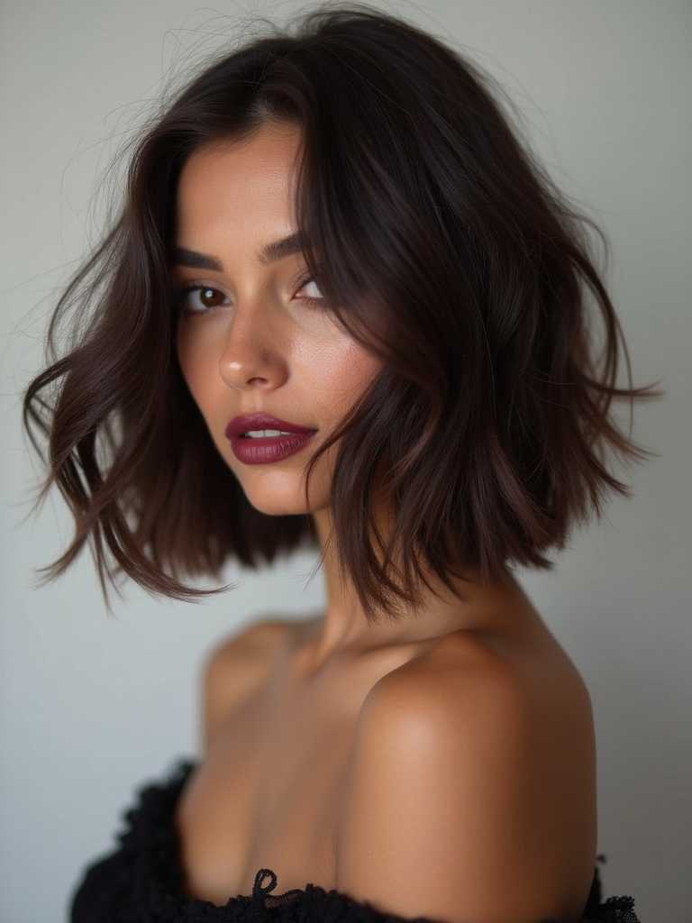chic angled medium bob