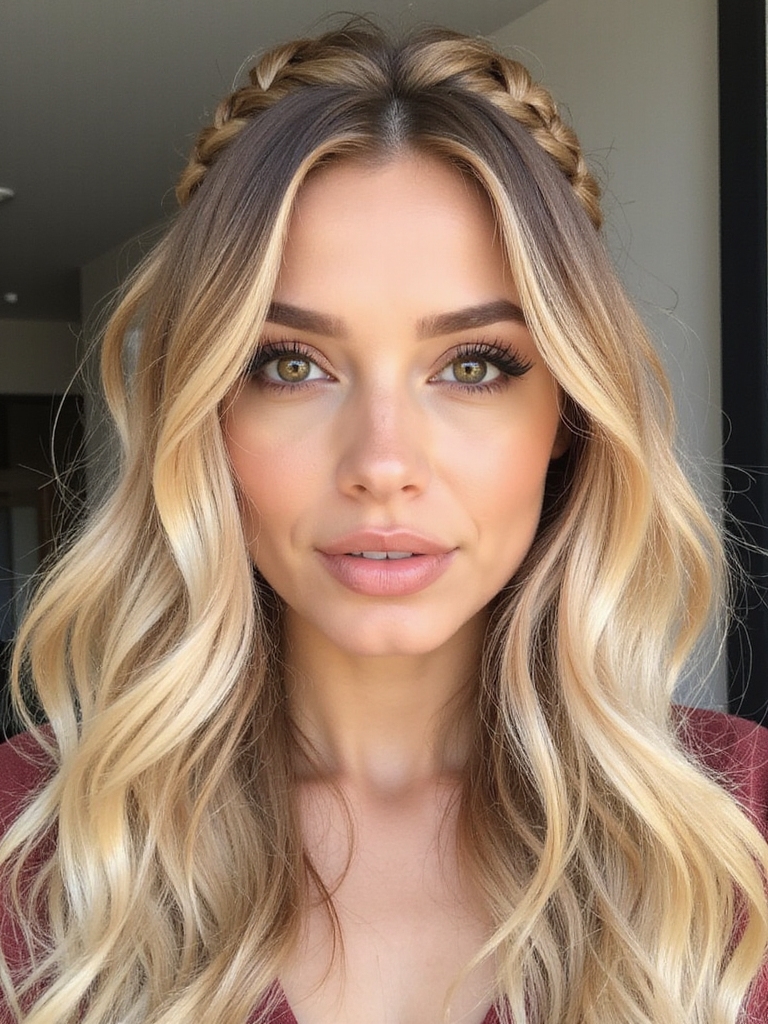chic half up fishtail braid