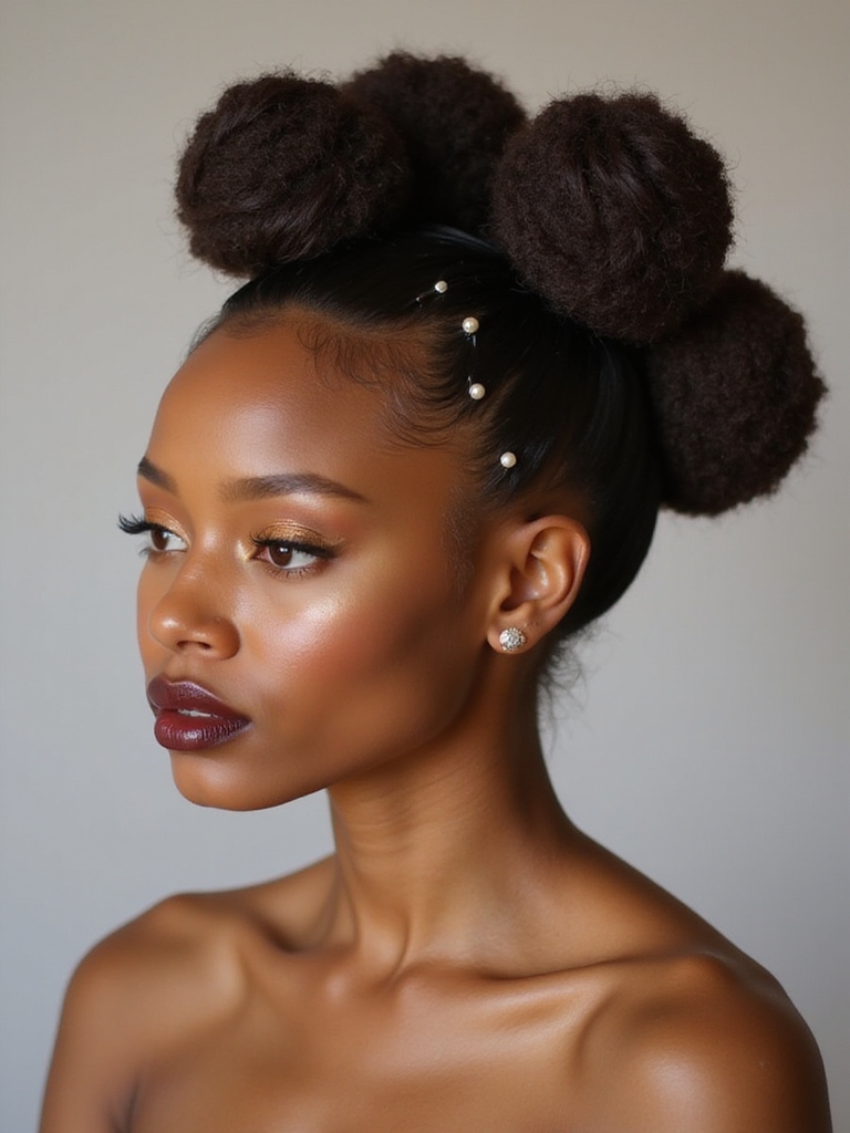 chic space buns hairstyle fun