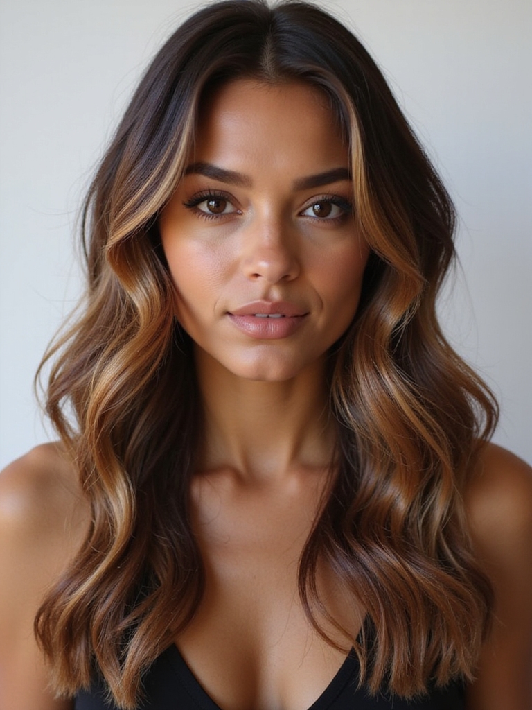 chocolate balayage with elegance