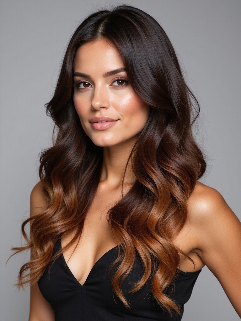 chocolate ombre hair elegance