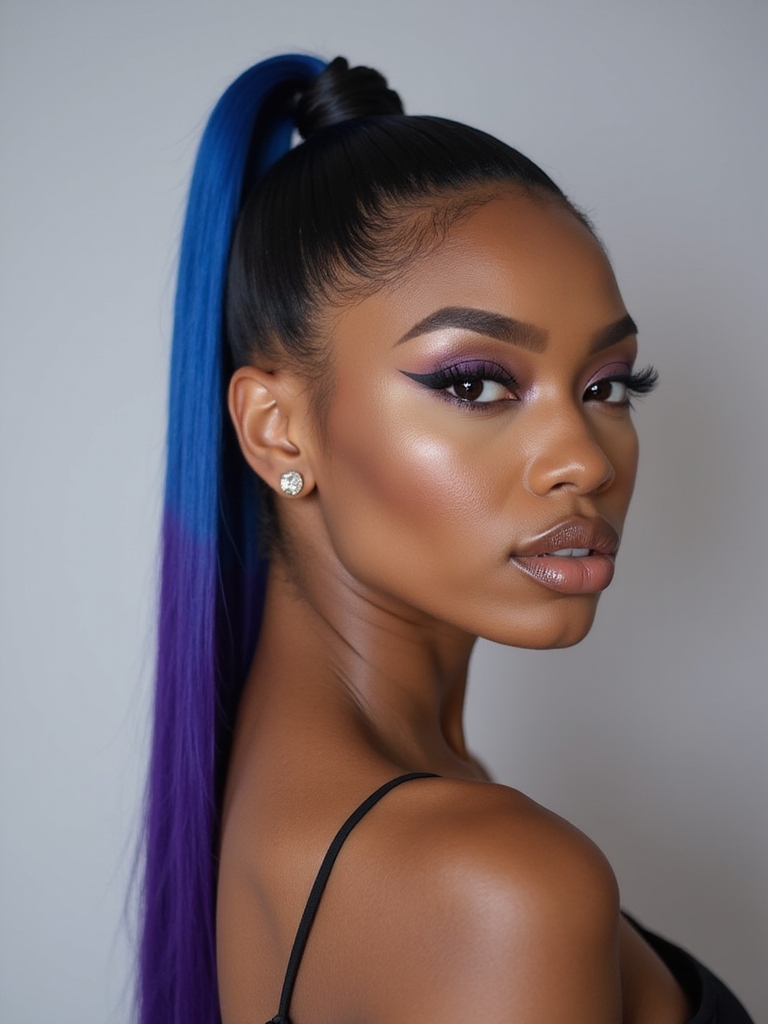 colorful hair extension transformations
