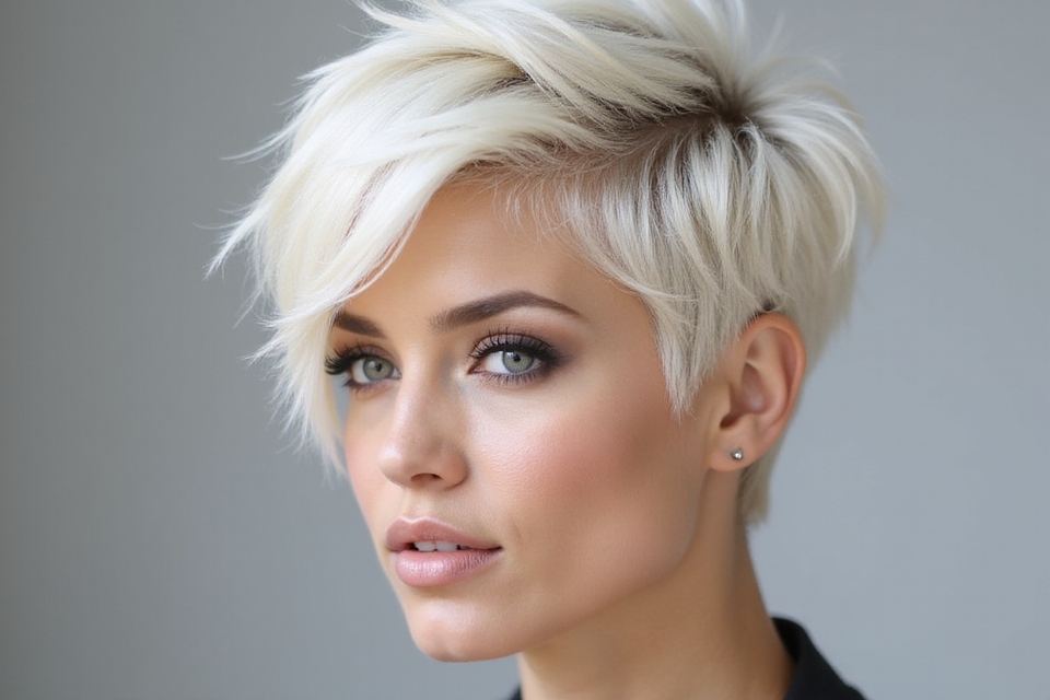cropped blonde hairstyles with attitude