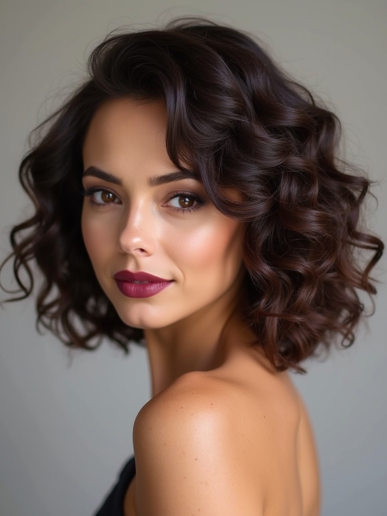 curly bouncy medium bob