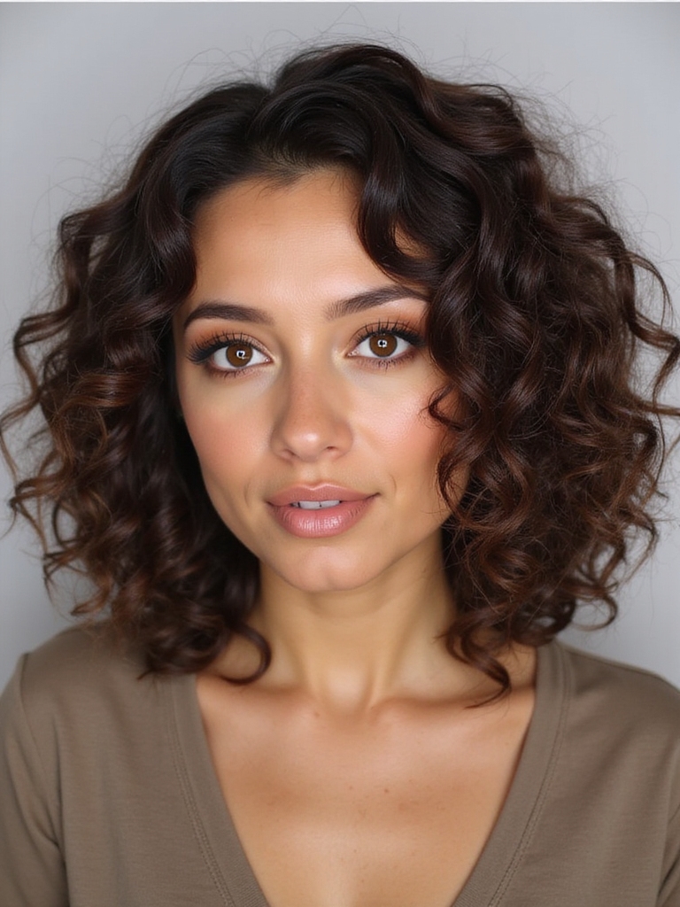 curly lob brings volume
