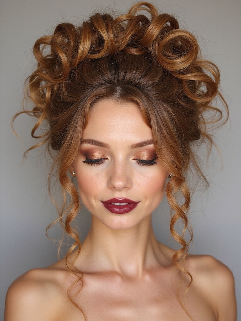curly updo volume tips