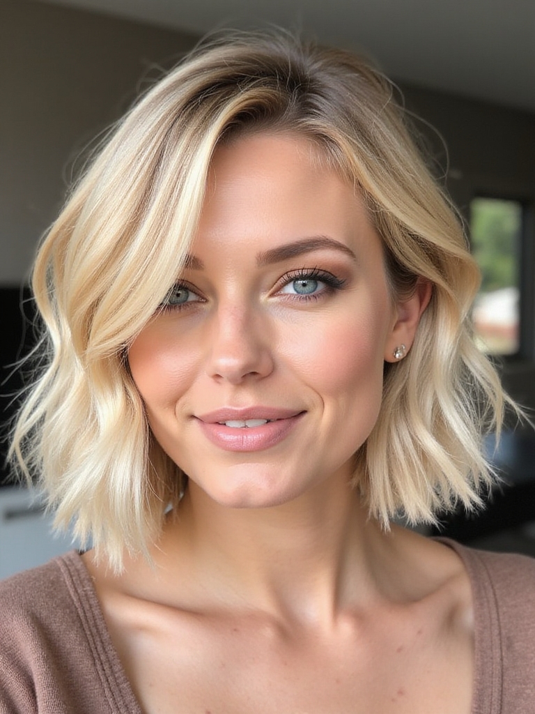 effortless casual bob hairstyle