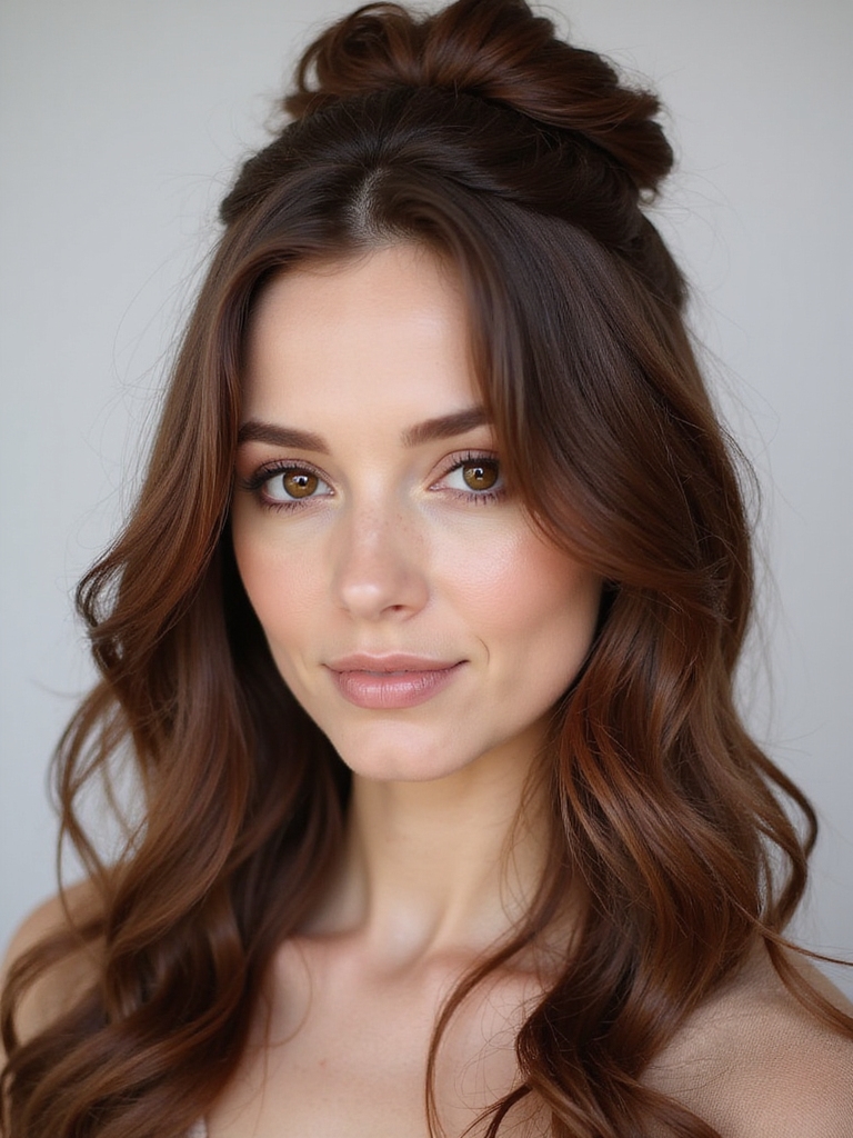 effortless chic half up bun
