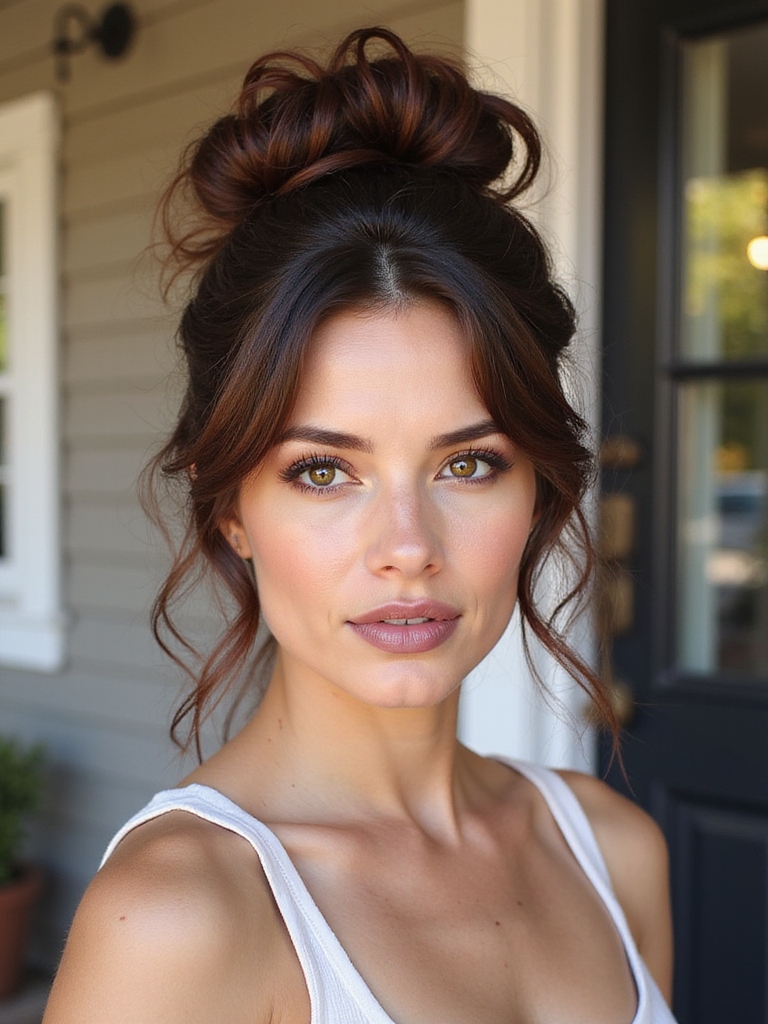 effortless chic messy bun