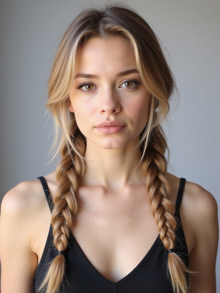 effortless double braid hairstyle