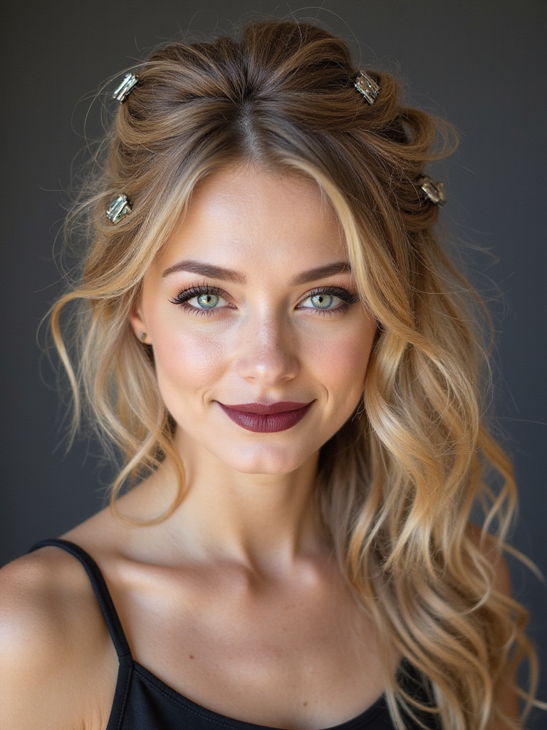 effortless half up hairstyles solution