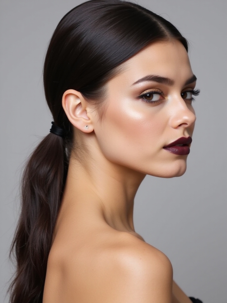 effortless low ponytail style