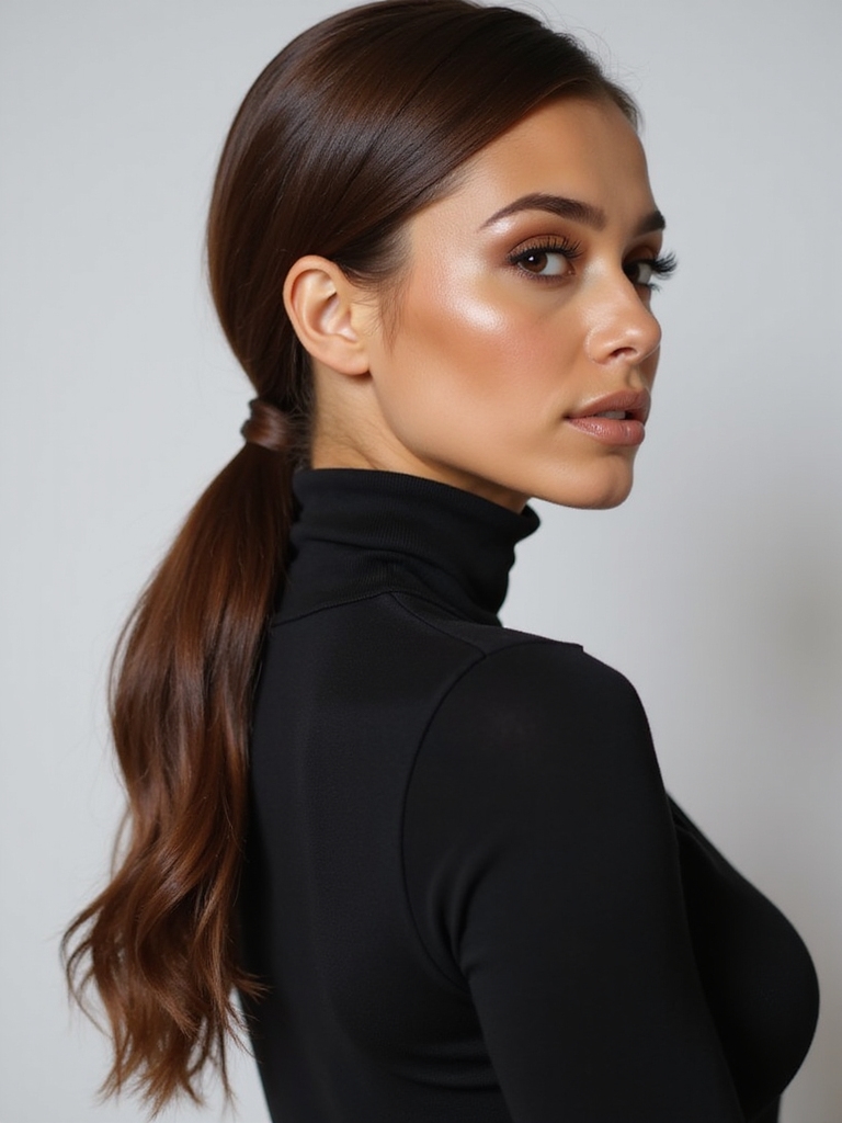 effortless low ponytail styling