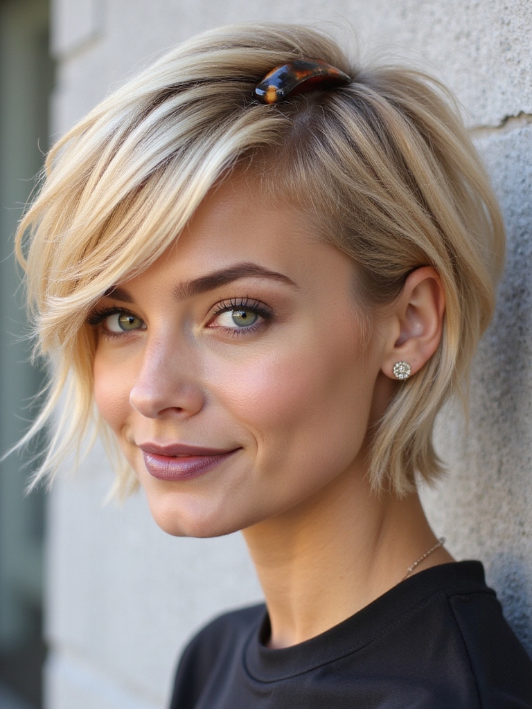 effortless side sweep hairstyle