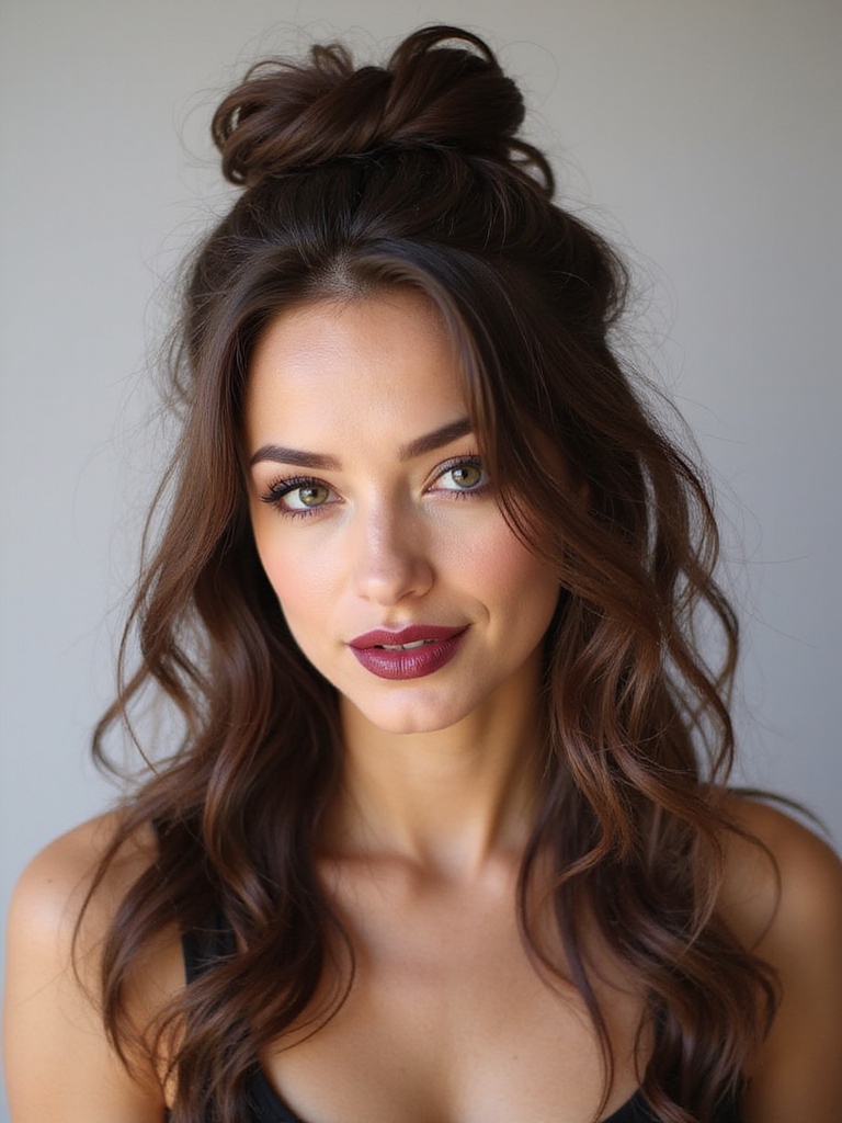 effortless twisted half up hairstyle