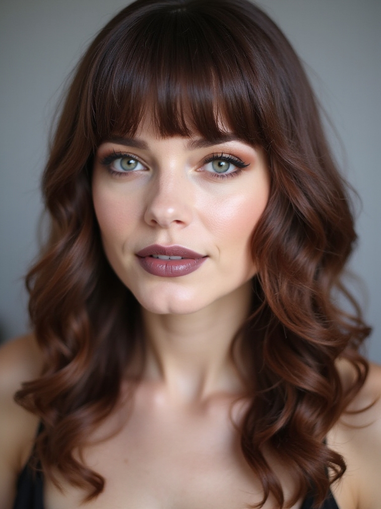 effortlessly chic curtain bangs