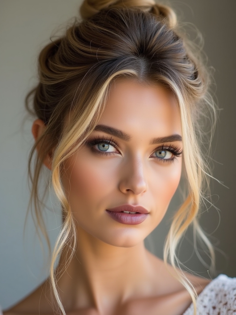 effortlessly chic twisted half updo