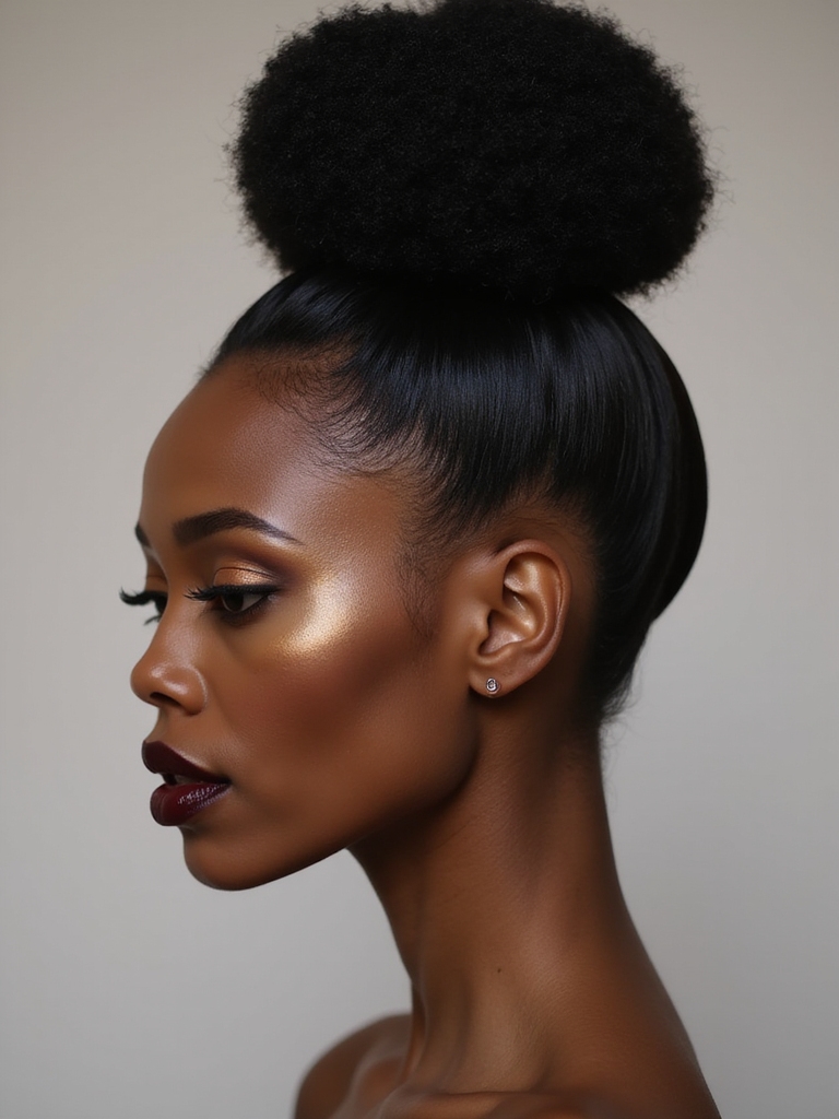 elegance through high bun