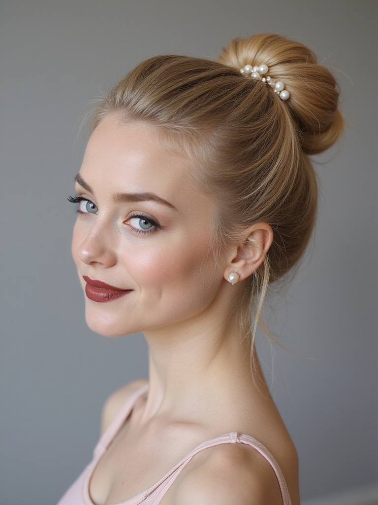 elegant classic ballet hairstyle