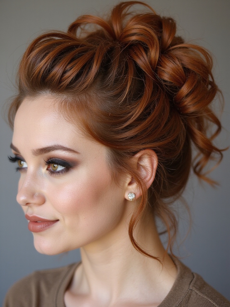 elegant curly updo techniques