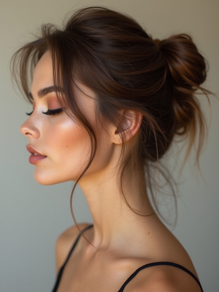 elegant rolled bun tutorial