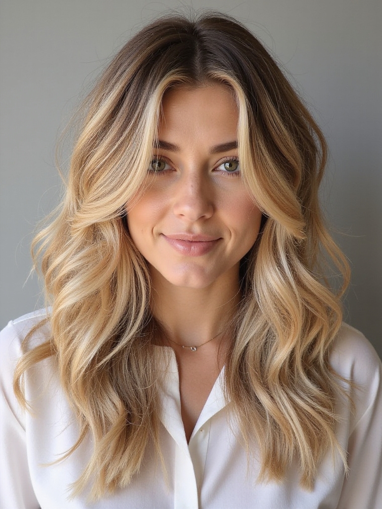 elegant side parted waves