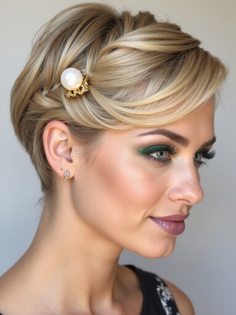 elegant two twist updo