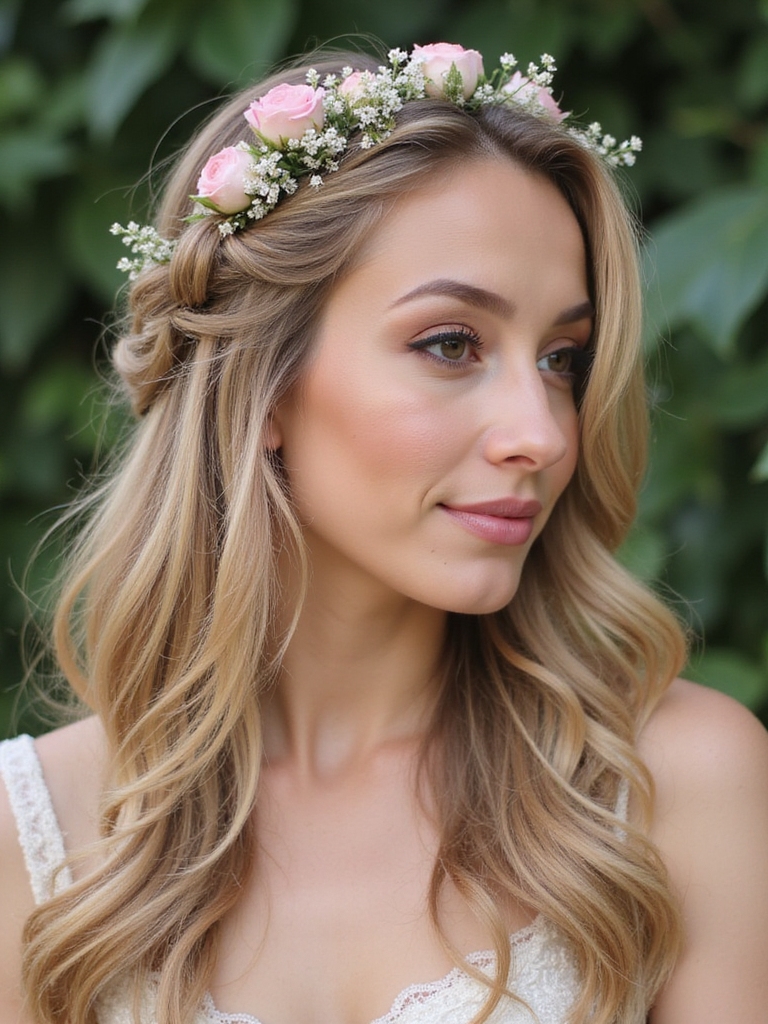 enchanting floral hairstyle accents