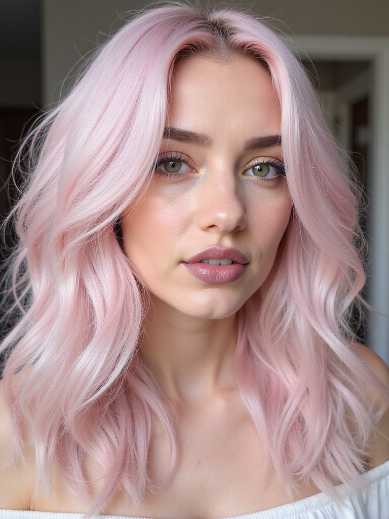 enchanting frosted pastel pink