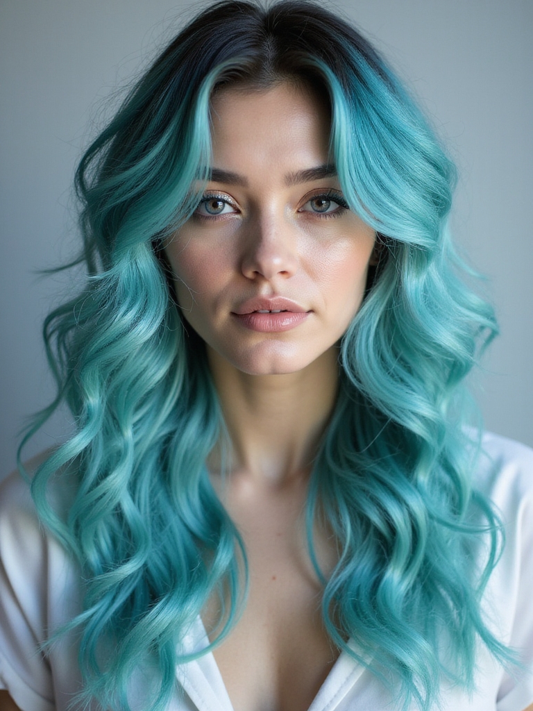 enchanting glacial teal elegance
