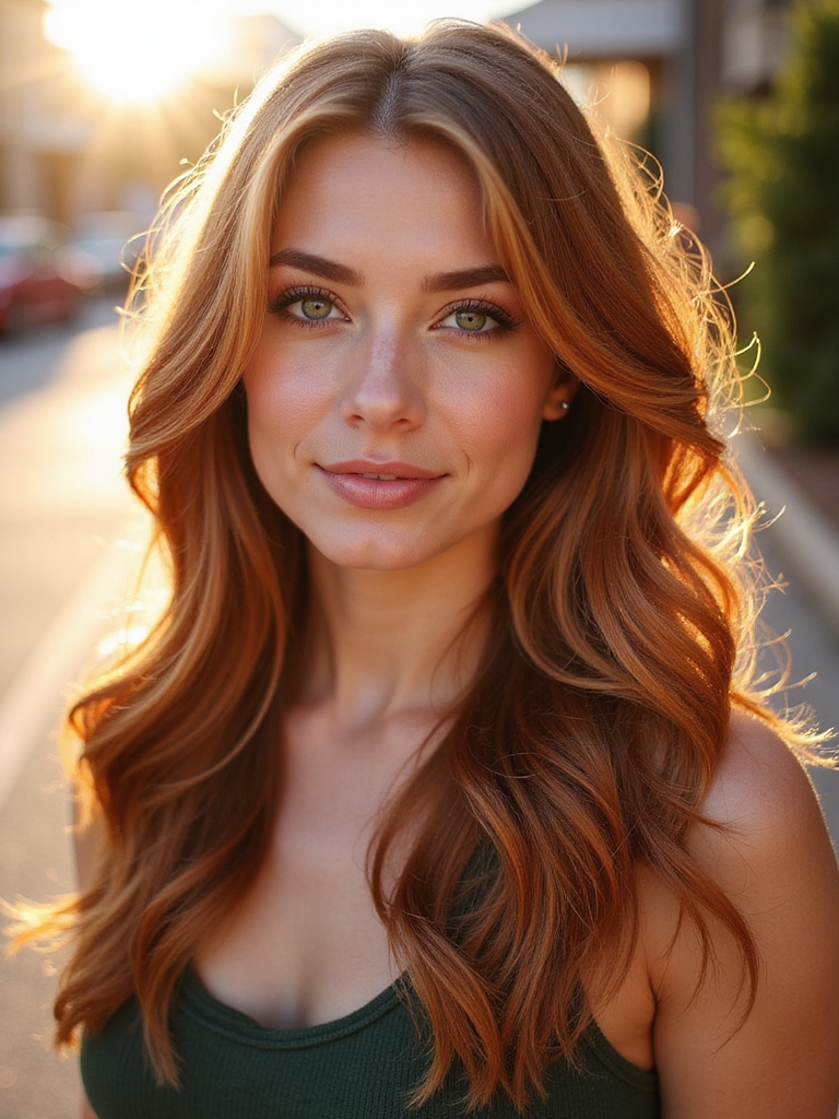 enchanting warm auburn hues