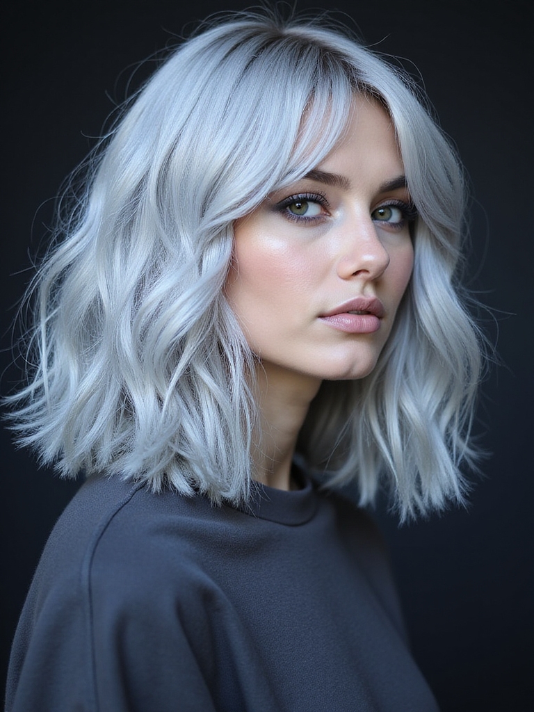 ethereal shimmering silver elegance