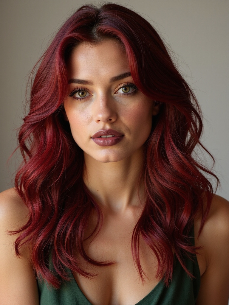 fiery cherry red streaks