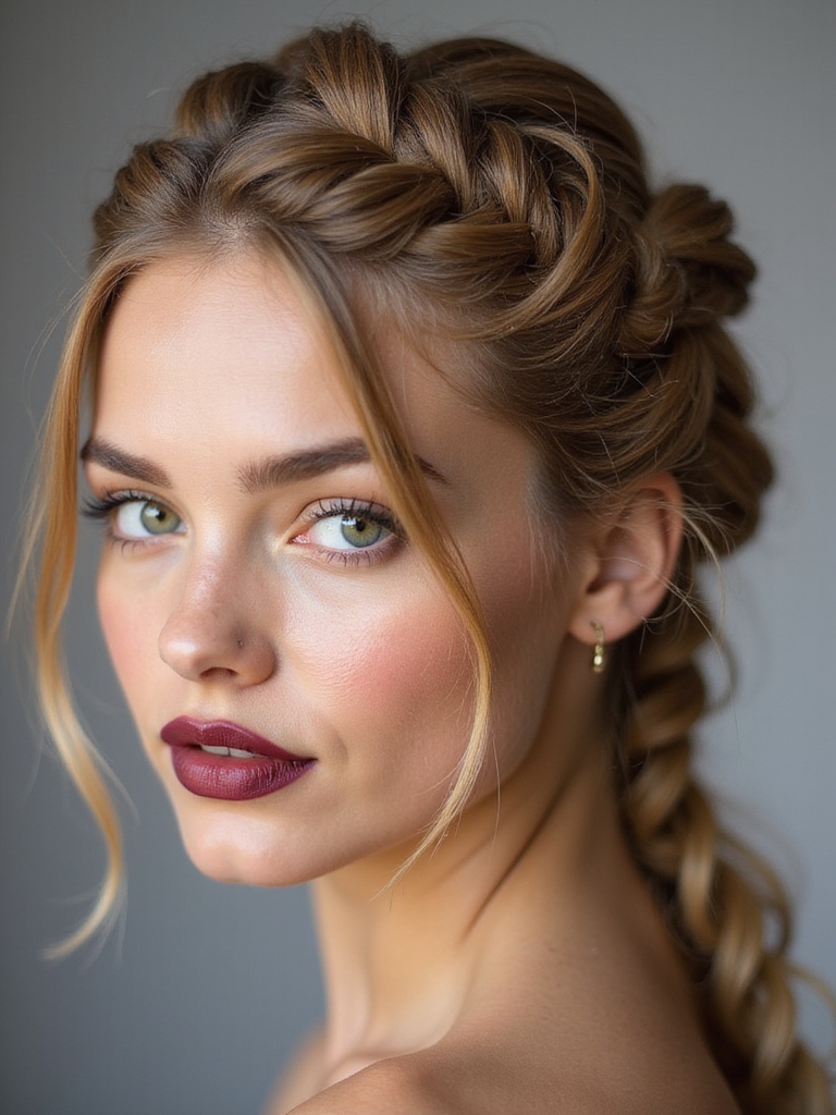 fishtail braid updo variations