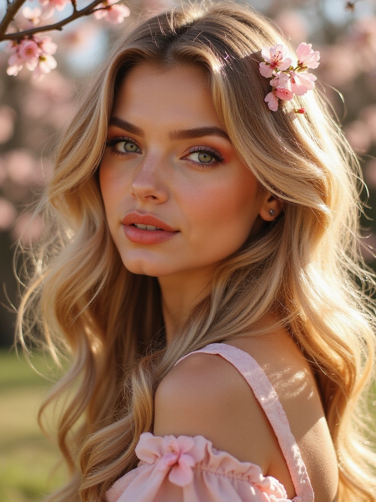 floral touches in hairstyles