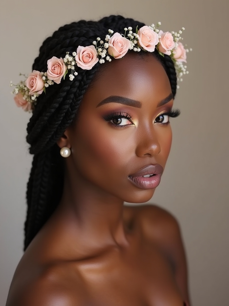 glamorous braided halo hairstyle