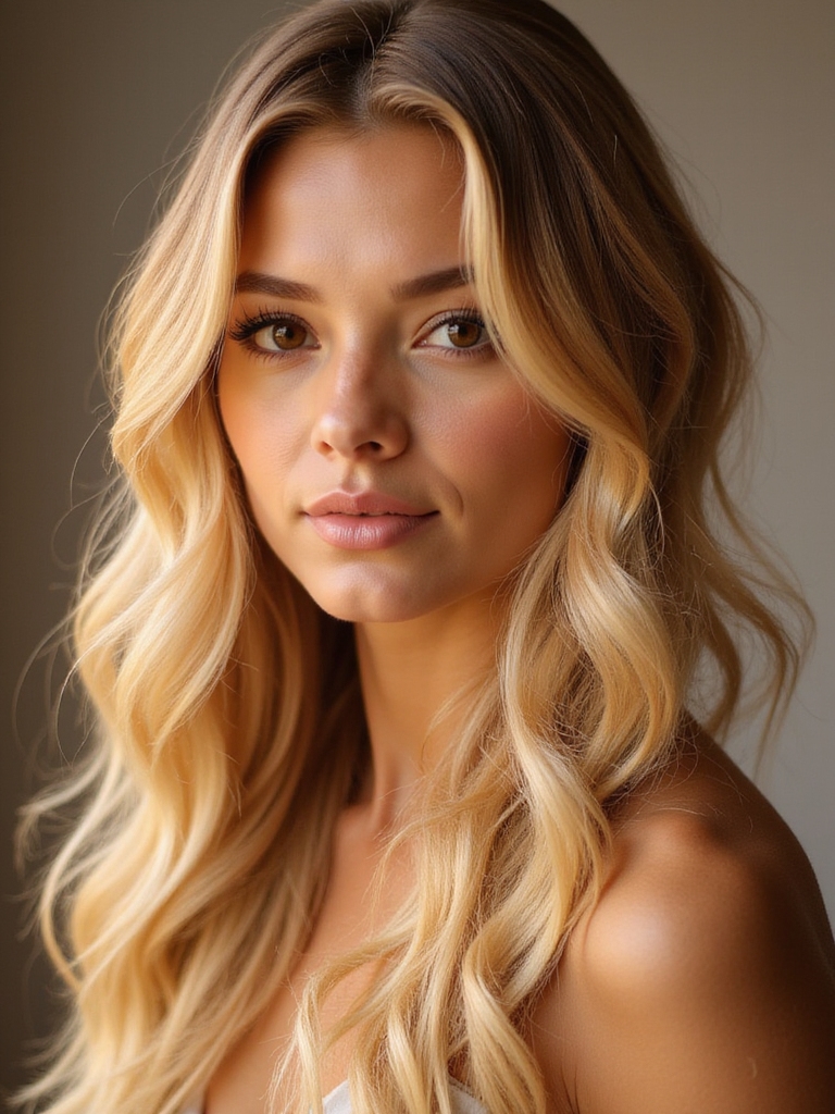 golden honey highlights shimmer
