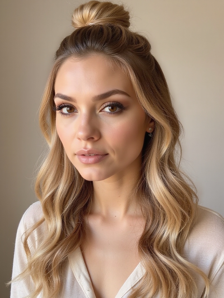 half up top knot simplicity