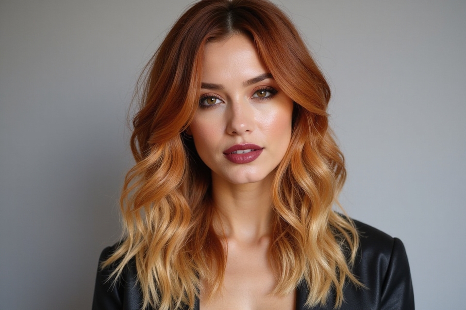 harmonious red blonde hair blends