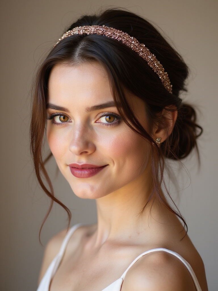 headband tuck for elegance
