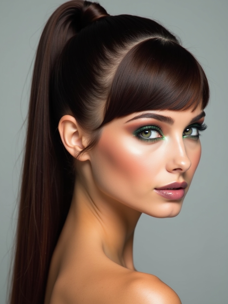 high ponytail for lift